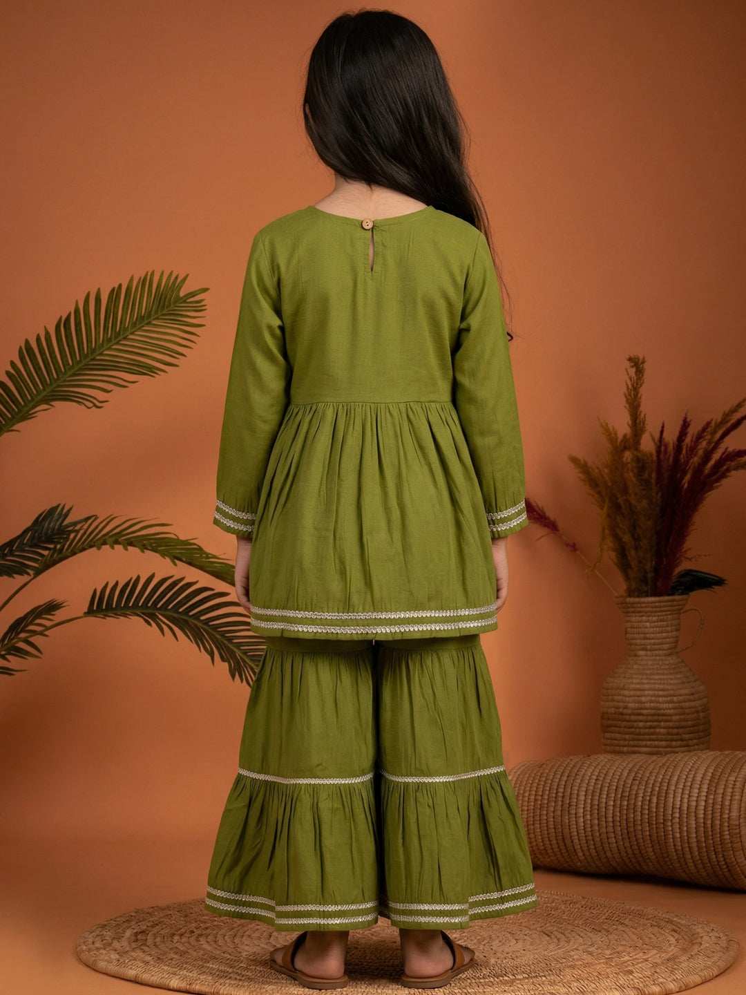 Olive Ethnic Elegance