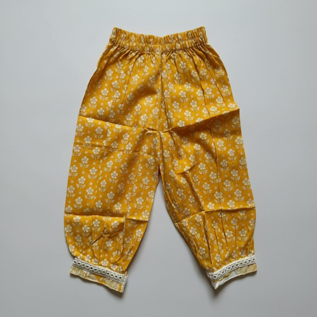 Yellow Afghani Embroidery