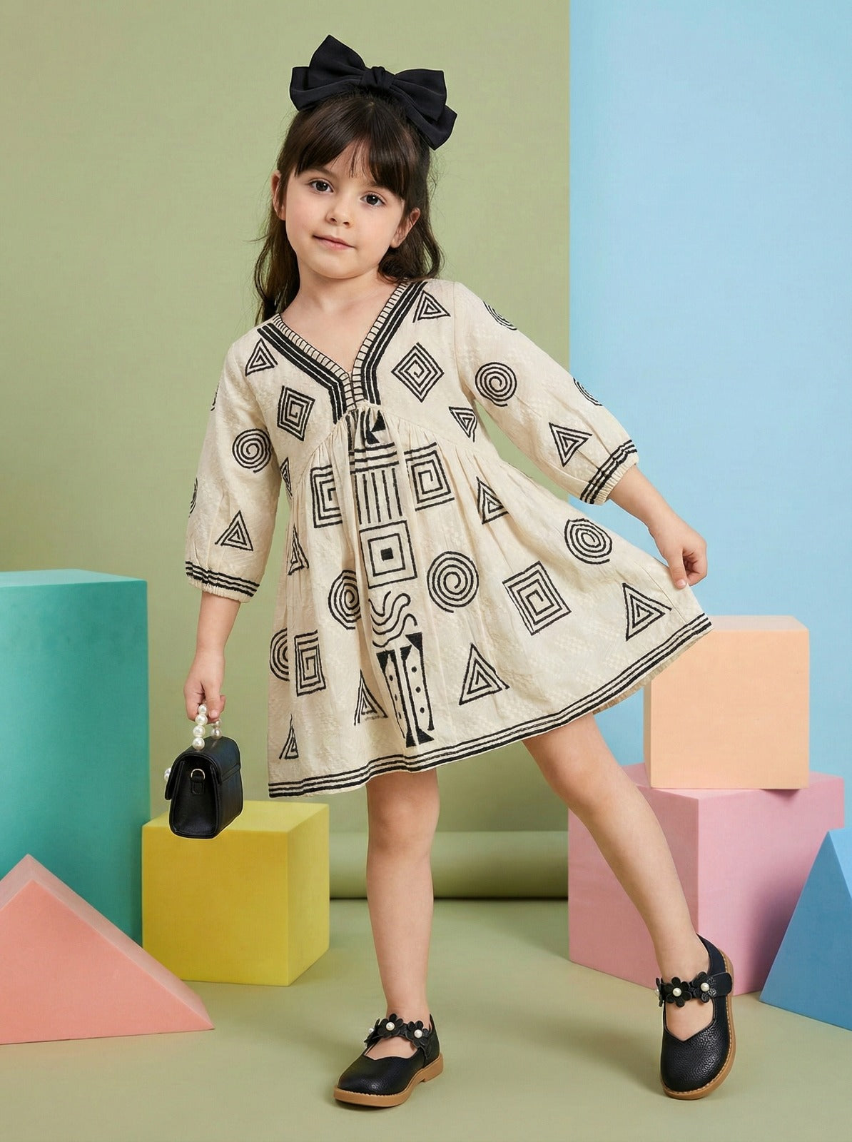Geometric Grace Dress