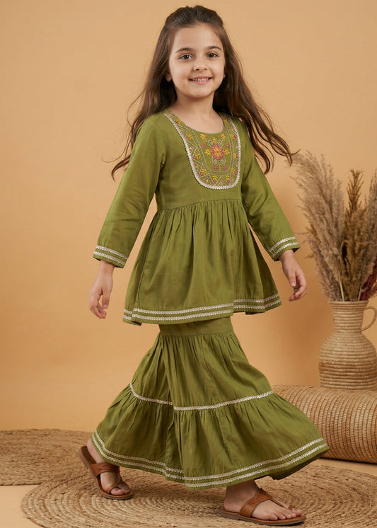 Olive Ethnic Elegance