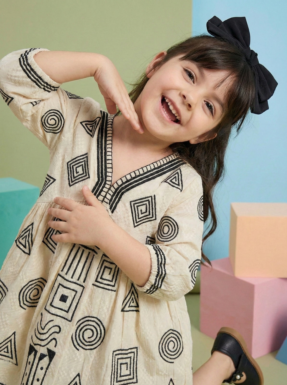 Geometric Grace Dress