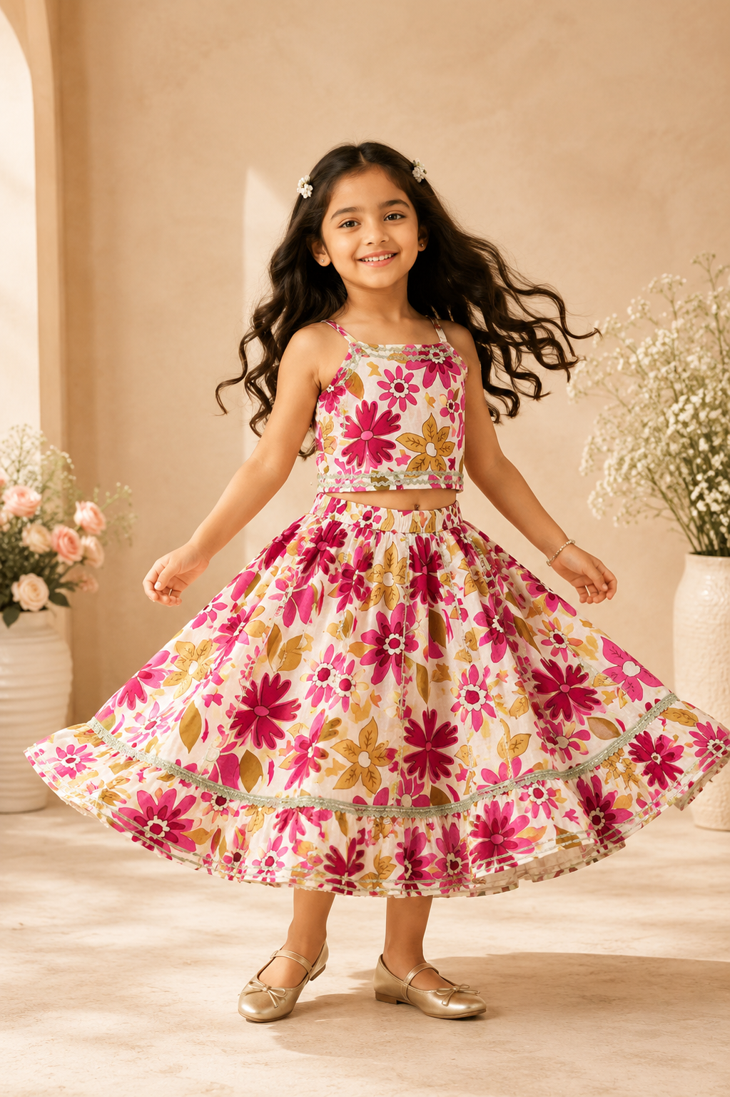Pink Backless Lehenga