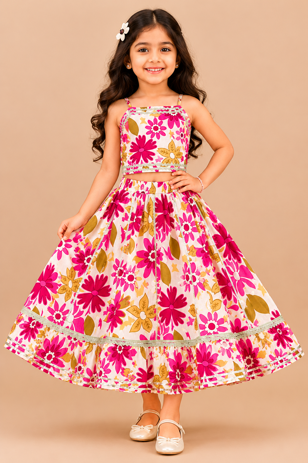 Pink Backless Lehenga