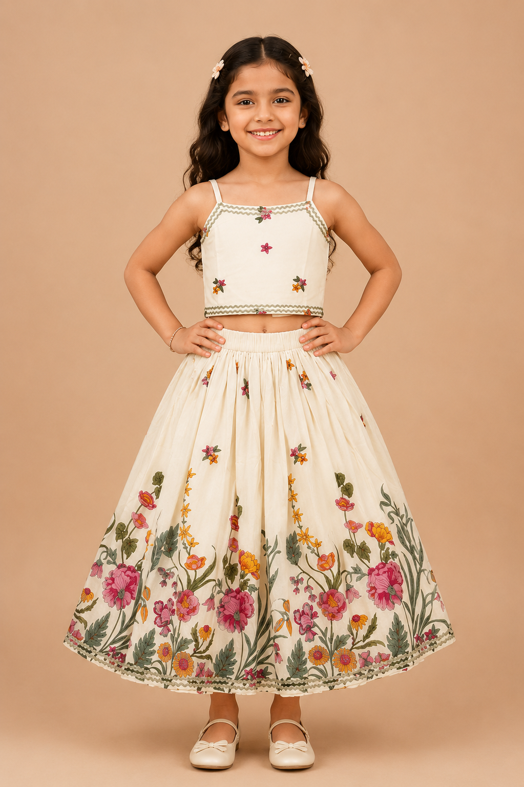White Slvls Lehenga