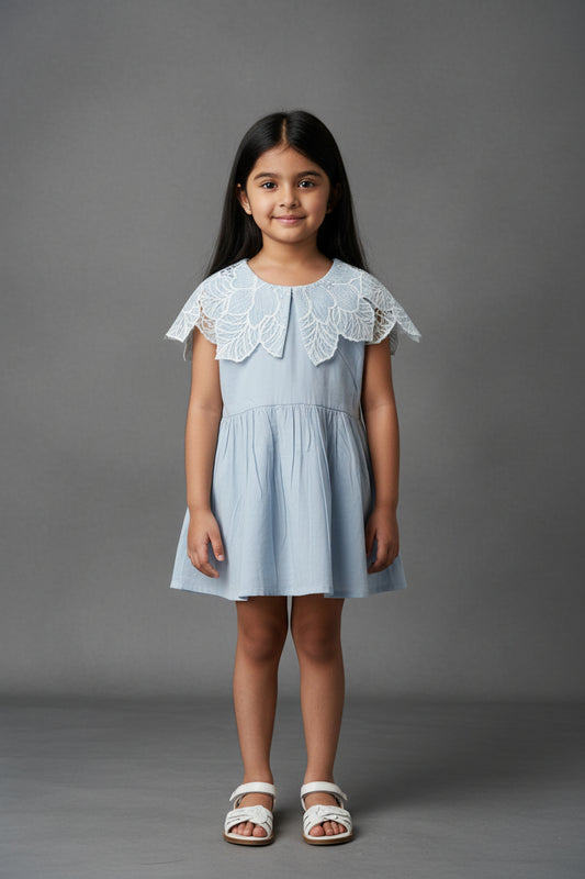 Blue Cotton Frock