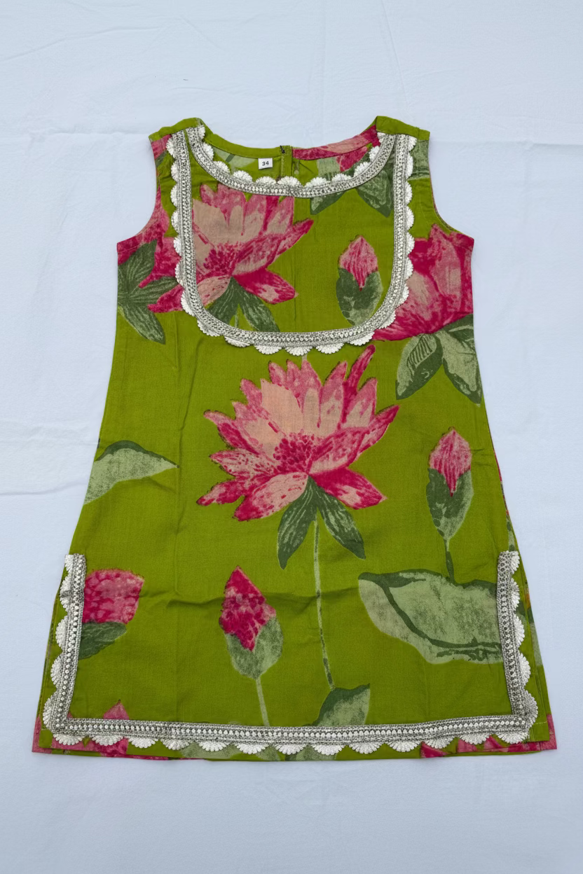 Green Kurti Sharara