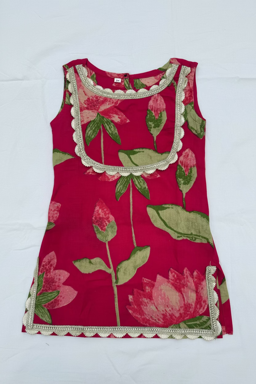 Pink Kurti Sharara