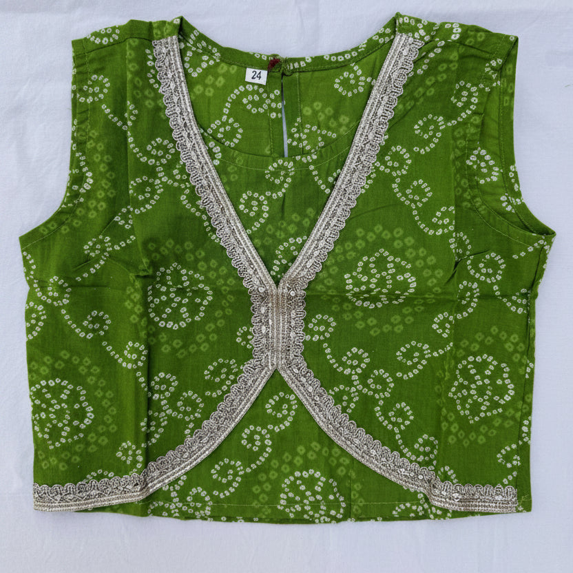 Green Lehriya Lehenga
