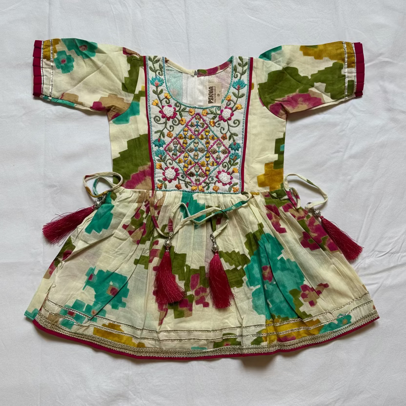 Multi Embroidery Sharara