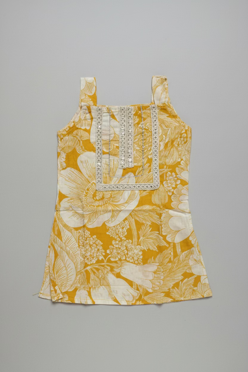 Yellow Afghani Embroidery