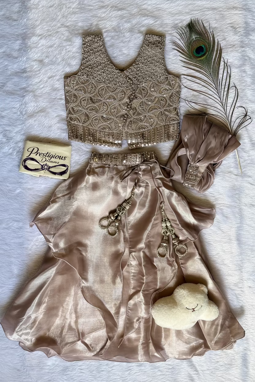 Champagne-gold Lehenga
