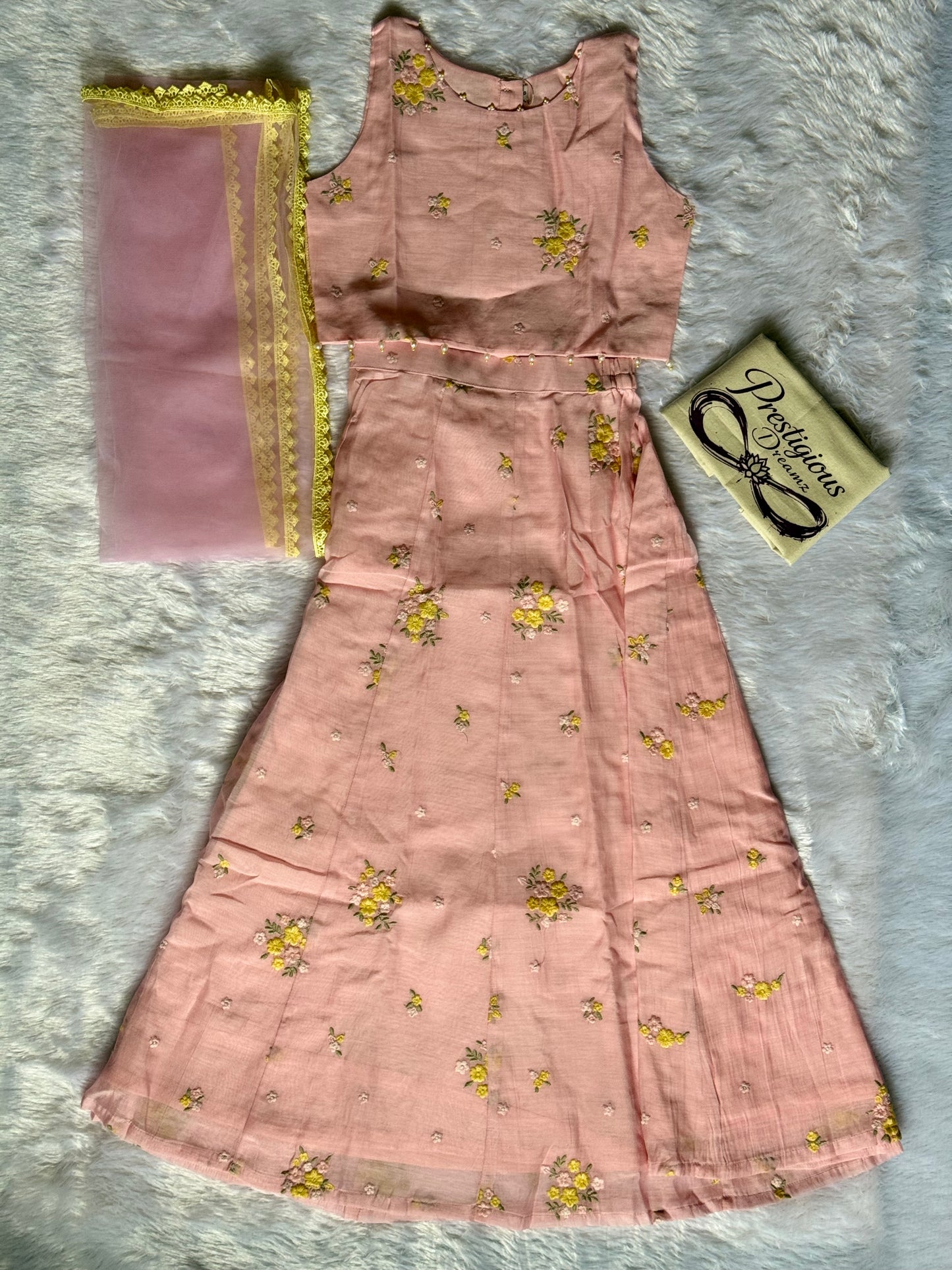 Mul Blush-pink Lehenga