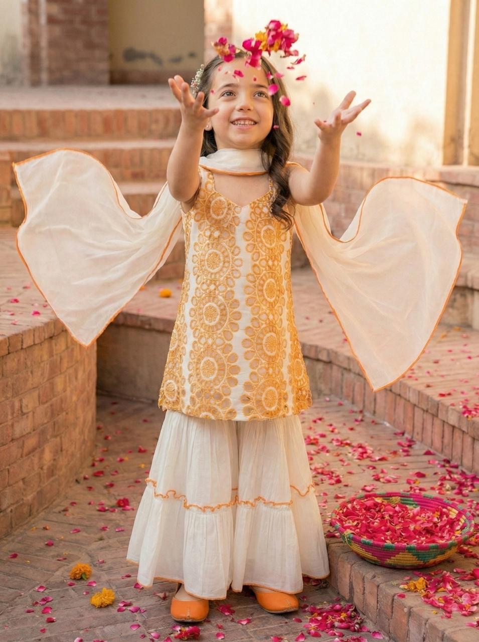 Embroideried Kurti Sharara