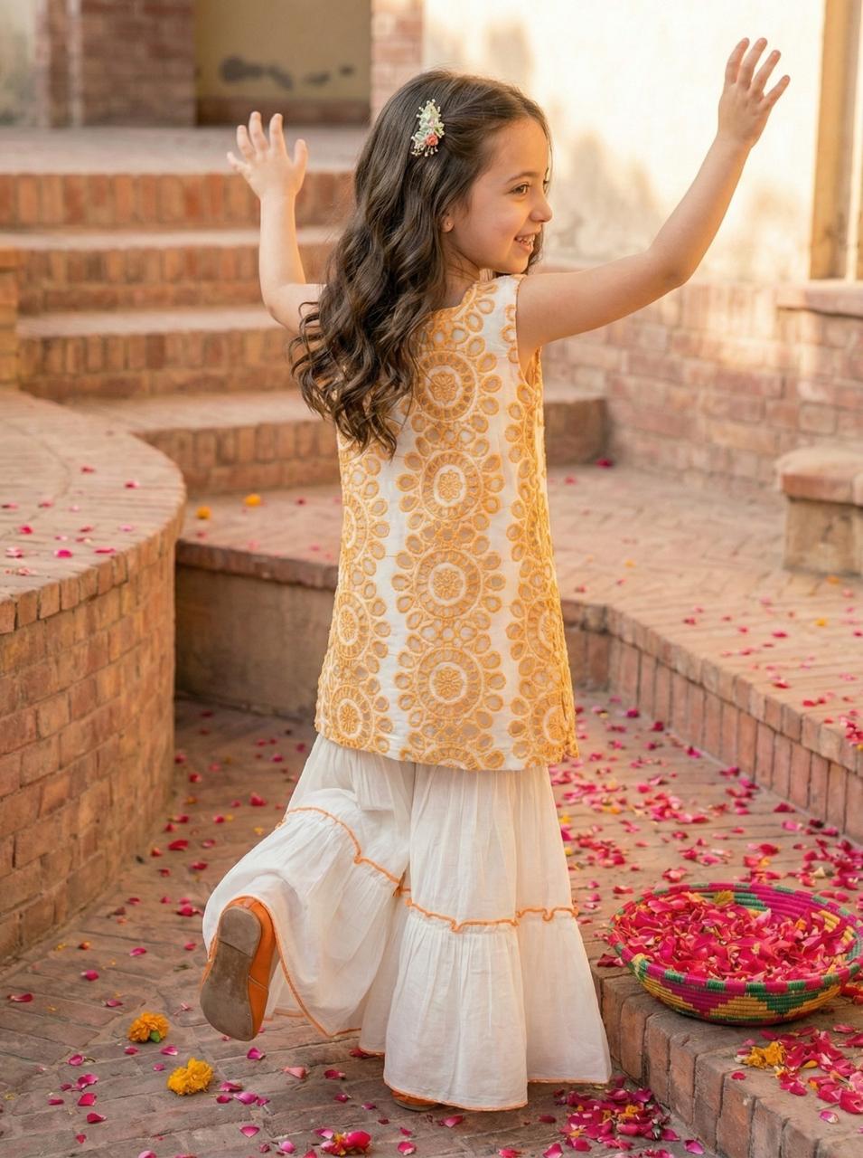 Embroideried Kurti Sharara