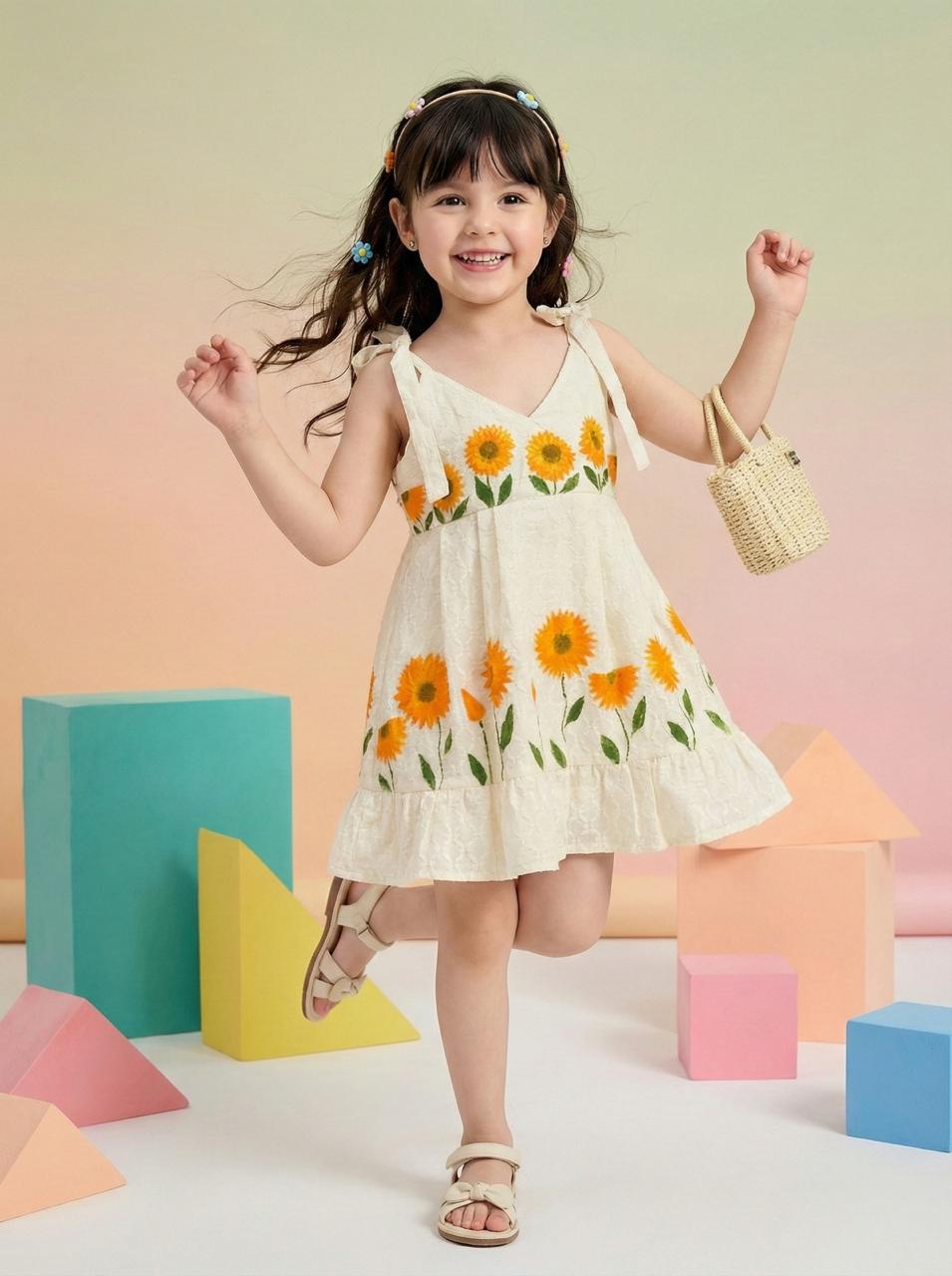 Sunflower Print Frock