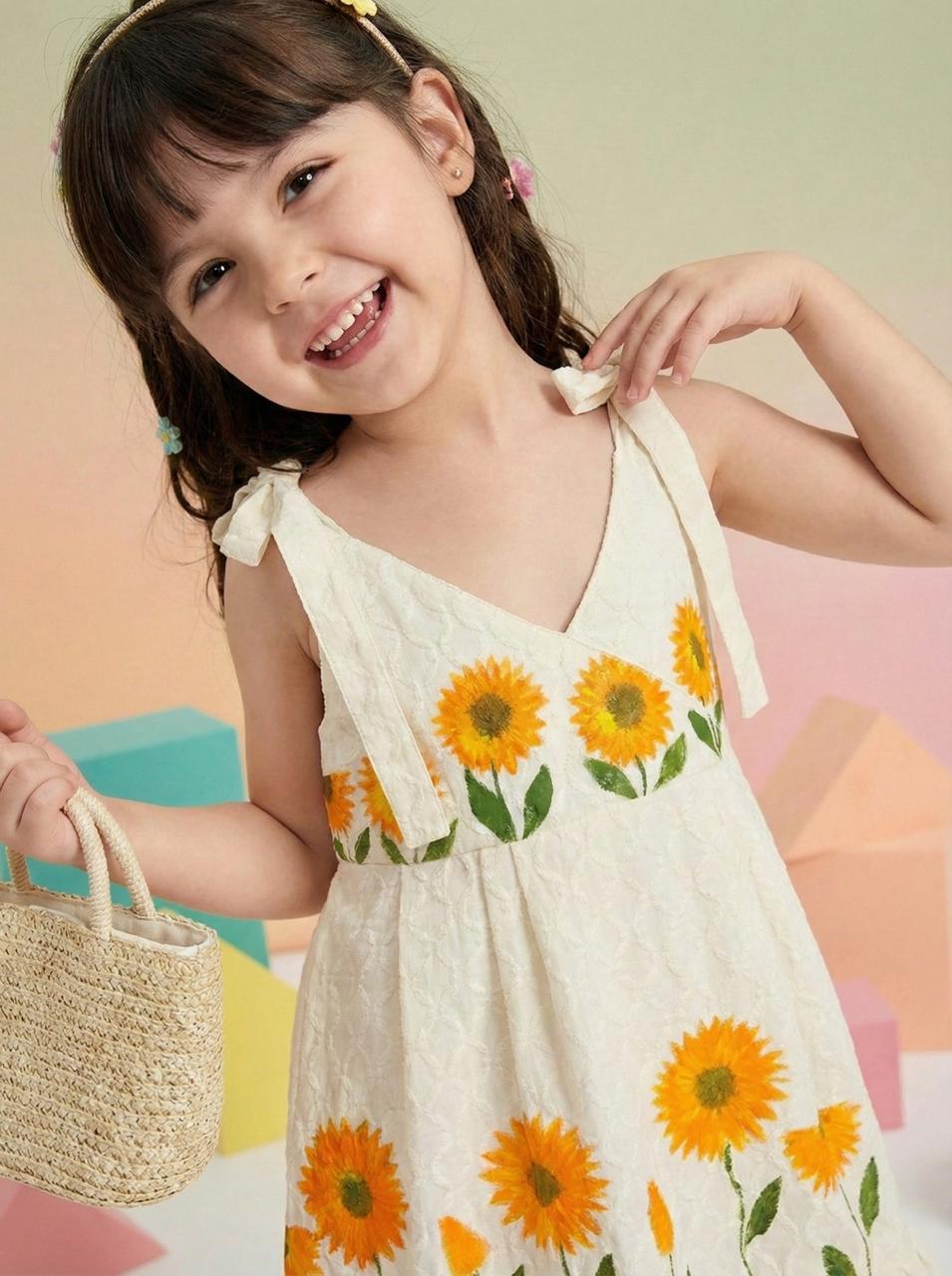 Sunflower Print Frock