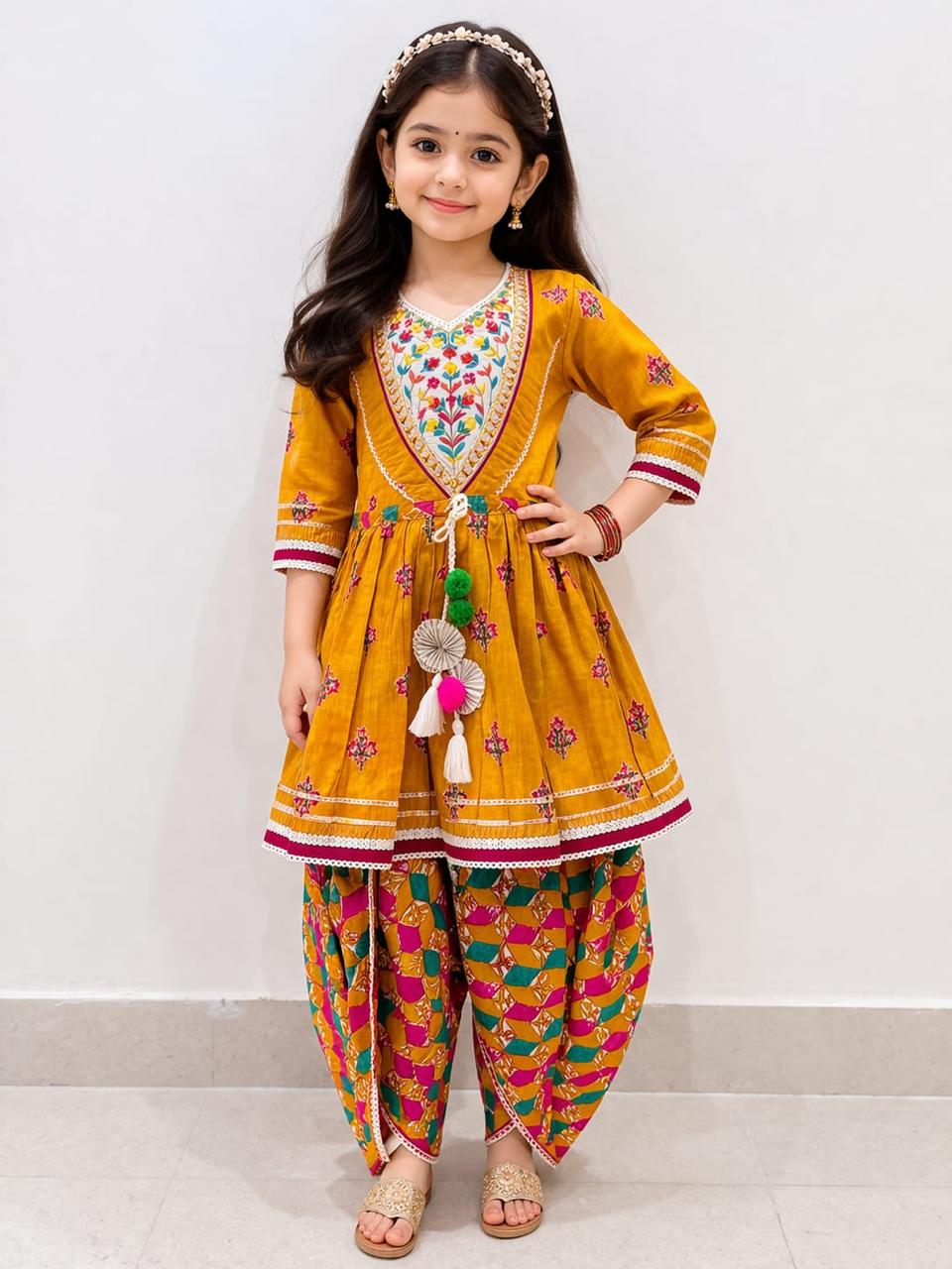 Yellow Embroidery Booti